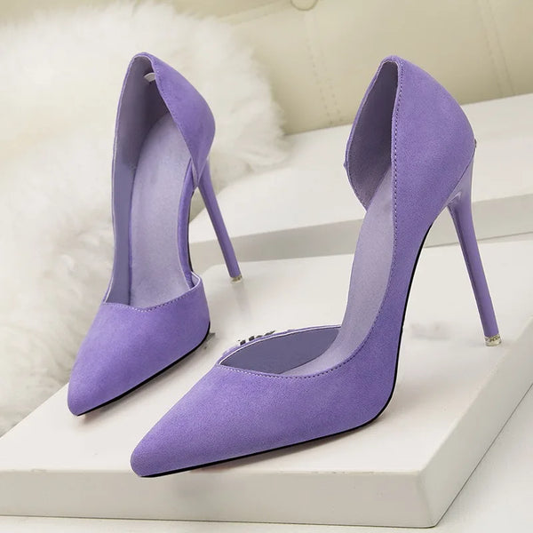 Sexy Pointed Toe Stiletto Party Heels for Women - Hollow High Heels 10 cm